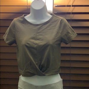 Green crop top